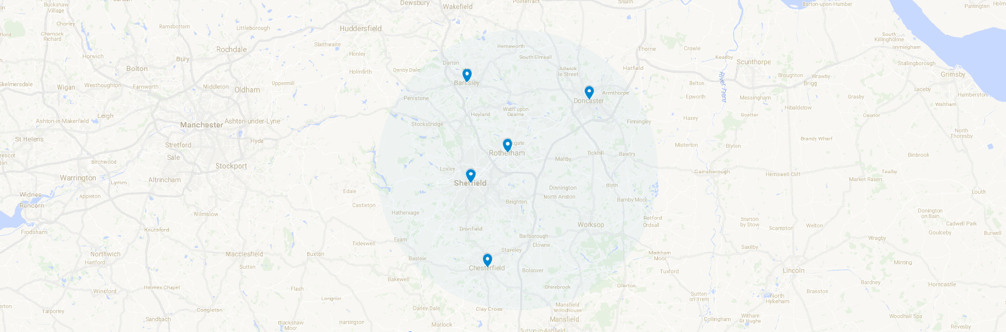 We cover the following areas with Commercial and Domestic Electrical Services