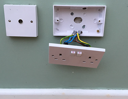 Outside socket Supply fed from existing 20A radial circuit protected by 30ma RCD