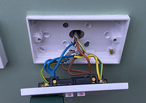 Outside socket Supply fed from existing 20A radial circuit protected by 30ma RCD